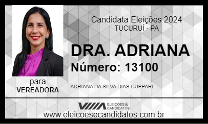 Candidato DRA. ADRIANA 2024 - TUCURUÍ - Eleições