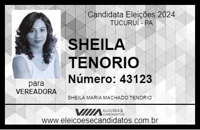 Candidato SHEILA TENORIO 2024 - TUCURUÍ - Eleições