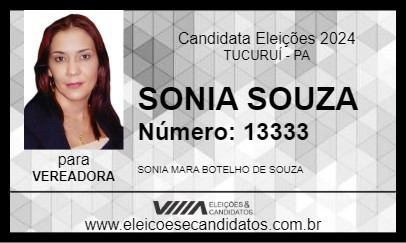 Candidato SONIA SOUZA 2024 - TUCURUÍ - Eleições