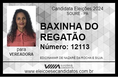 Candidato BAXINHA DO REGATÃO 2024 - SOURE - Eleições