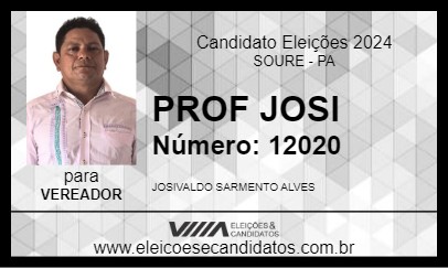 Candidato PROF JOSI 2024 - SOURE - Eleições