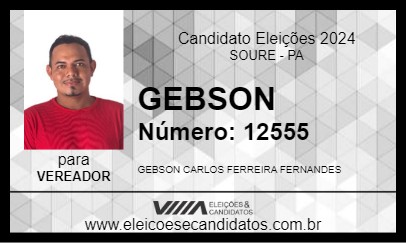 Candidato GEBSON 2024 - SOURE - Eleições