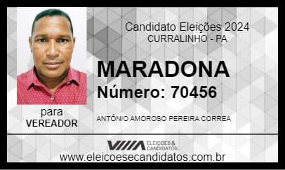 Candidato MARADONA 2024 - CURRALINHO - Eleições