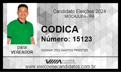 Candidato CODICA 2024 - MOCAJUBA - Eleições