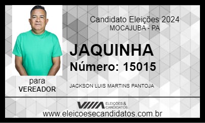 Candidato JAQUINHA 2024 - MOCAJUBA - Eleições