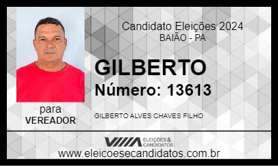 Candidato GILBERTO 2024 - BAIÃO - Eleições