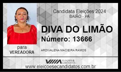 Candidato DIVA DO LIMÃO 2024 - BAIÃO - Eleições