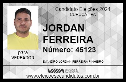 Candidato JORDAN FERREIRA 2024 - CURUÇÁ - Eleições