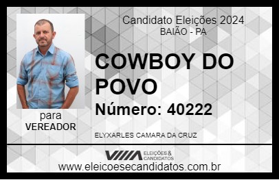 Candidato COWBOY DO POVO 2024 - BAIÃO - Eleições