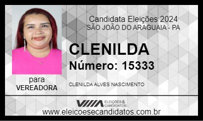 Candidato CLENILDA 2024 - SÃO JOÃO DO ARAGUAIA - Eleições