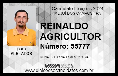 Candidato REINALDO AGRICULTOR 2024 - MOJUÍ DOS CAMPOS - Eleições