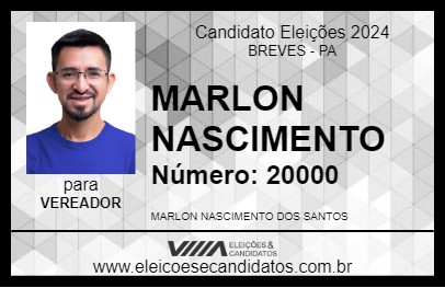 Candidato MARLON NASCIMENTO 2024 - BREVES - Eleições