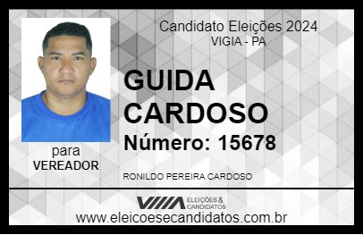 Candidato GUIDA CARDOSO 2024 - VIGIA - Eleições