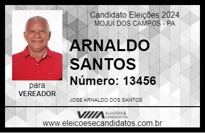 Candidato ARNALDO SANTOS 2024 - MOJUÍ DOS CAMPOS - Eleições