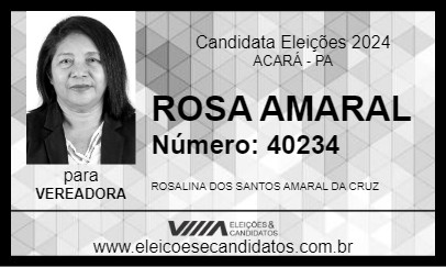 Candidato ROSA AMARAL 2024 - ACARÁ - Eleições