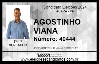 Candidato AGOSTINHO VIANA 2024 - ACARÁ - Eleições