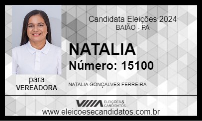 Candidato NATALIA 2024 - BAIÃO - Eleições