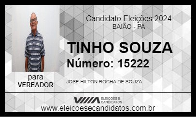 Candidato TINHO SOUZA 2024 - BAIÃO - Eleições