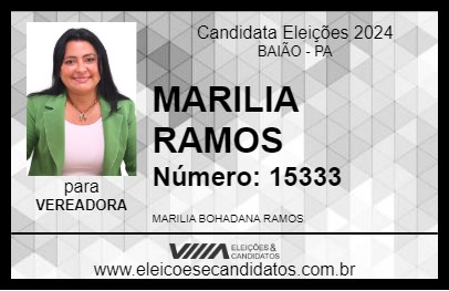 Candidato MARILIA RAMOS 2024 - BAIÃO - Eleições