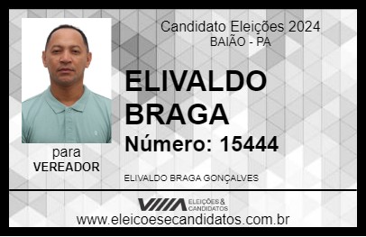 Candidato ELIVALDO BRAGA 2024 - BAIÃO - Eleições