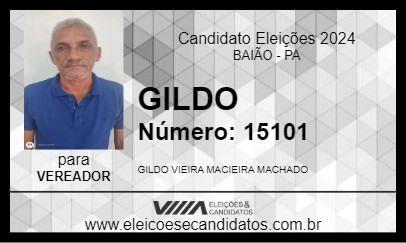 Candidato GILDO 2024 - BAIÃO - Eleições