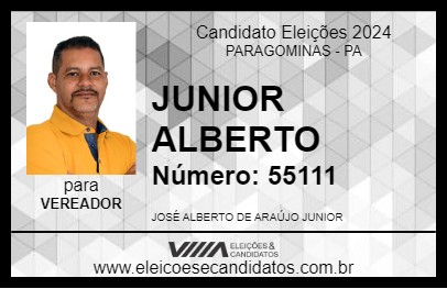 Candidato JUNIOR ALBERTO 2024 - PARAGOMINAS - Eleições