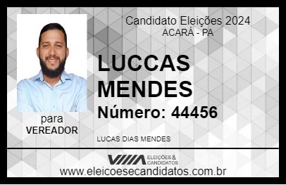 Candidato LUCCAS MENDES 2024 - ACARÁ - Eleições