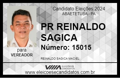 Candidato PR REINALDO SAGICA 2024 - ABAETETUBA - Eleições