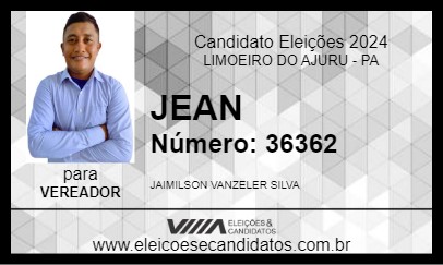 Candidato JEAN 2024 - LIMOEIRO DO AJURU - Eleições