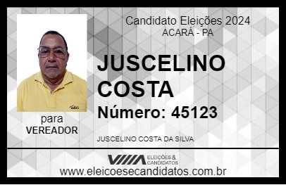 Candidato JUSCELINO COSTA 2024 - ACARÁ - Eleições