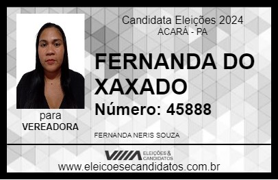 Candidato FERNANDA DO XAXADO 2024 - ACARÁ - Eleições