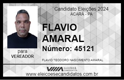 Candidato FLAVIO AMARAL 2024 - ACARÁ - Eleições