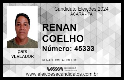 Candidato RENAN COELHO 2024 - ACARÁ - Eleições