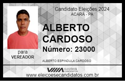 Candidato ALBERTO CARDOSO 2024 - ACARÁ - Eleições