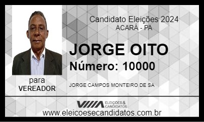 Candidato JORGE OITO 2024 - ACARÁ - Eleições