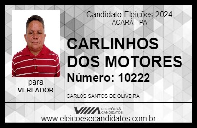 Candidato CARLINHOS DOS MOTORES 2024 - ACARÁ - Eleições