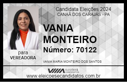 Candidato VANIA MONTEIRO 2024 - CANAÃ DOS CARAJÁS - Eleições