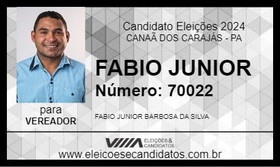 Candidato FABIO JUNIOR 2024 - CANAÃ DOS CARAJÁS - Eleições