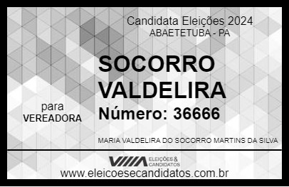 Candidato SOCORRO VALDELIRA 2024 - ABAETETUBA - Eleições