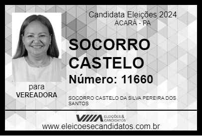 Candidato SOCORRO CASTELO 2024 - ACARÁ - Eleições