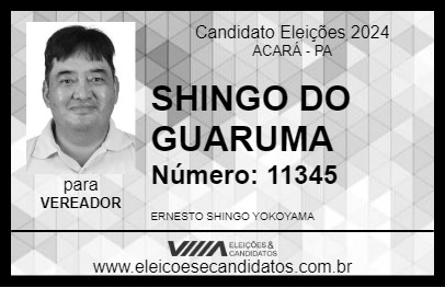 Candidato SHINGO DO GUARUMA 2024 - ACARÁ - Eleições