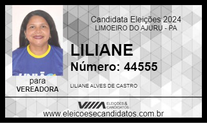 Candidato LILIANE 2024 - LIMOEIRO DO AJURU - Eleições