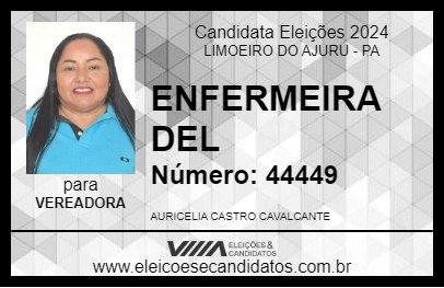 Candidato ENFERMEIRA DEL 2024 - LIMOEIRO DO AJURU - Eleições