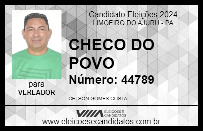 Candidato CHECO DO POVO  2024 - LIMOEIRO DO AJURU - Eleições