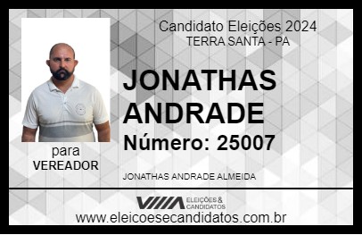 Candidato JONATHAS ANDRADE 2024 - TERRA SANTA - Eleições