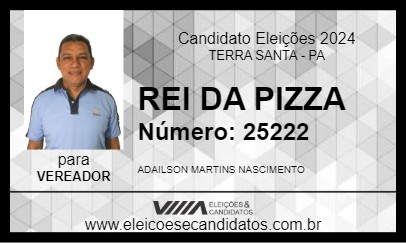 Candidato REI DA PIZZA 2024 - TERRA SANTA - Eleições