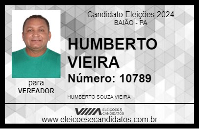 Candidato HUMBERTO VIEIRA 2024 - BAIÃO - Eleições