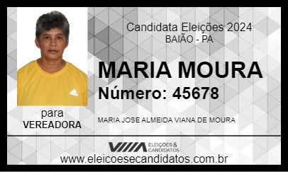 Candidato MARIA MOURA 2024 - BAIÃO - Eleições