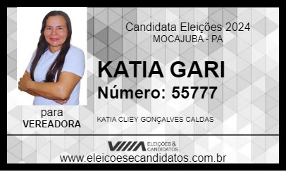 Candidato KATIA GARI 2024 - MOCAJUBA - Eleições