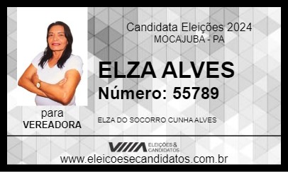 Candidato ELZA ALVES 2024 - MOCAJUBA - Eleições